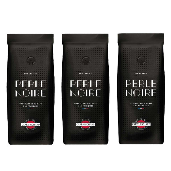 Café en Grains Cafés Richard Perle Noire - 3 paquets - 3 Kg
