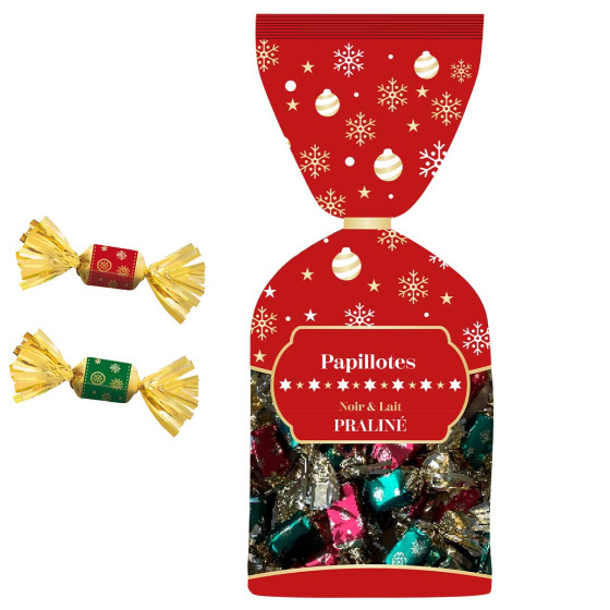 Papillotes au chocolat 1er prix - Assortiment de 2 Pralinés au chocolat - 840 gr