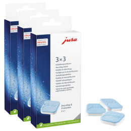 Tablettes de détartrage 2 phases Jura 61848 - 3 boites - 27 pastilles