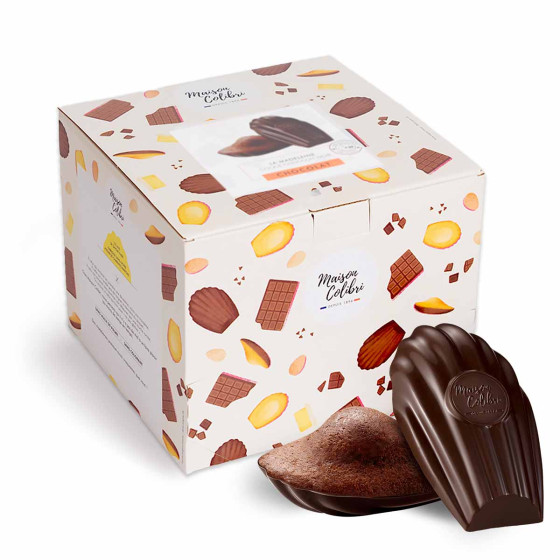 Madeleine Chocolat Maison Colibri Coque Chocolat Noir - 30 madeleines emballées individuellement
