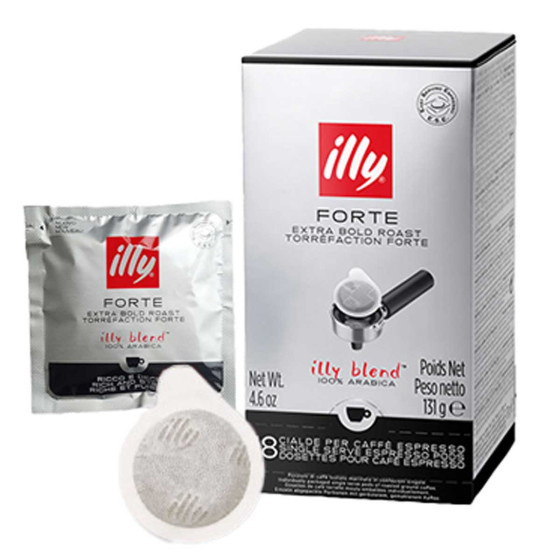 Dosette ESE illy Espresso Torréfaction Forte - 18 dosettes emballées individuellement