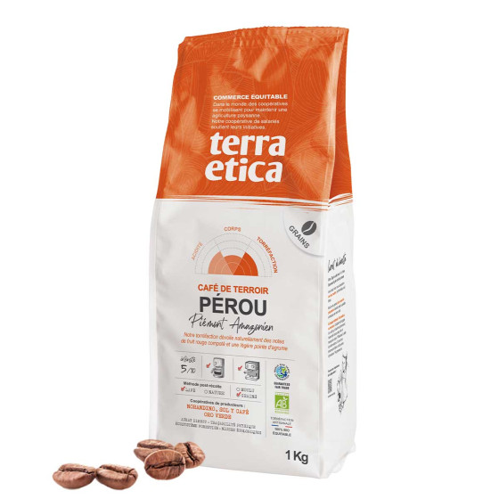 Café en Grains Bio Terra Etica Pérou - 1 Kg