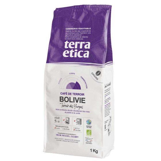Café en Grains Bio Terra Etica Bolivie - 1 Kg