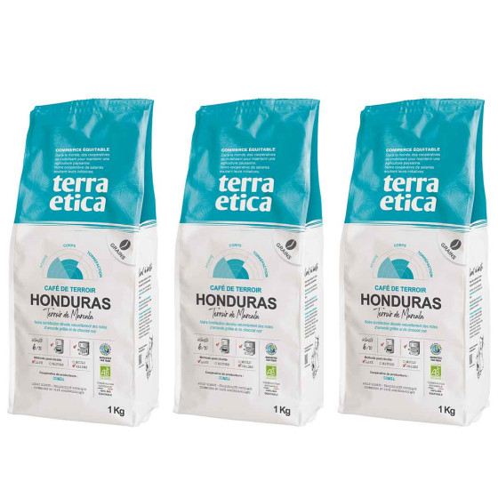 Café en Grains Bio Terra Etica Honduras - 3 paquets - 3 Kg