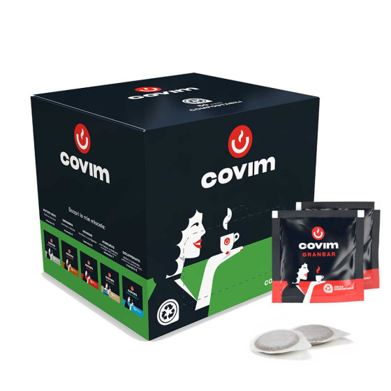 Dosette ESE Café Covim Espresso Granbar - 50 dosettes emballées individuellement