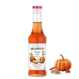 Sirop Monin Saveur Pumpkin Spice (Citrouille Epicée) - 6 bouteilles de 25 cl