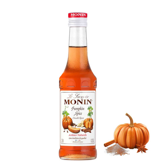 Sirop Monin Saveur Citrouille Epicée - 1 bouteille de 25 cl