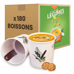 Gobelet Pré-dosé Velouté de Légumes avec Croutons - 180 boissons