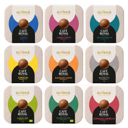 Pack découverte Dosette de café CoffeeB Café Royal - 9 boîtes - 81 boules de café