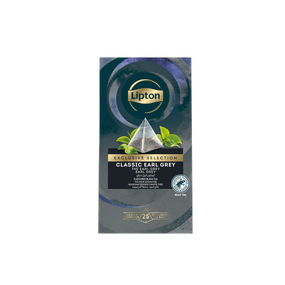 Thé Noir Lipton Exclusive Sélection Earl Grey - 25 sachets pyramide
