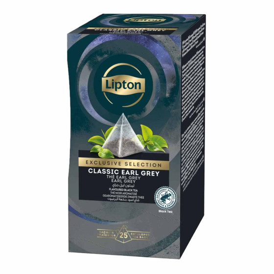 Thé Noir Lipton Exclusive Sélection Earl Grey - 25 sachets pyramide