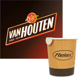 Gobelet Pré-dosé en carton Van Houten Chocolat Chaud Lacté - 15 boissons