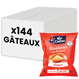 Madeleine Ker Cadélac Nature - 24 paquets - 144 madeleines