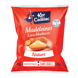Mini Madeleine Nature extra moelleuse Ker Cadélac - 24 paquets - 144 madeleines