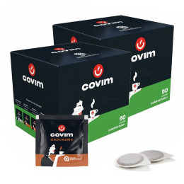 Dosette ESE Café Covim Espresso Orocrema - 2 boites - 100 dosettes emballées individuellement