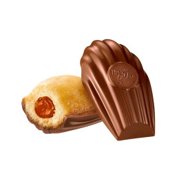 Madeleine Cœur Caramel beurre salé Maison Colibri Coque Chocolat Lait - 30 madeleines