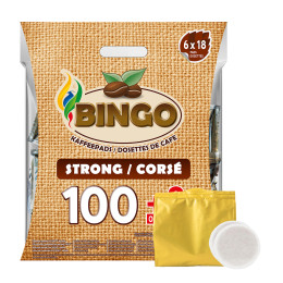 Dosette Senseo compatible Bingo Corsé - 100 dosettes + 8 offertes