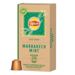 Capsule Nespresso Compatible Thé Vert Lipton Menthe Marrakech - 10 capsules