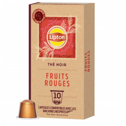 Capsule Nespresso Compatible Thé Noir Lipton Fruits Rouges - 10 capsules
