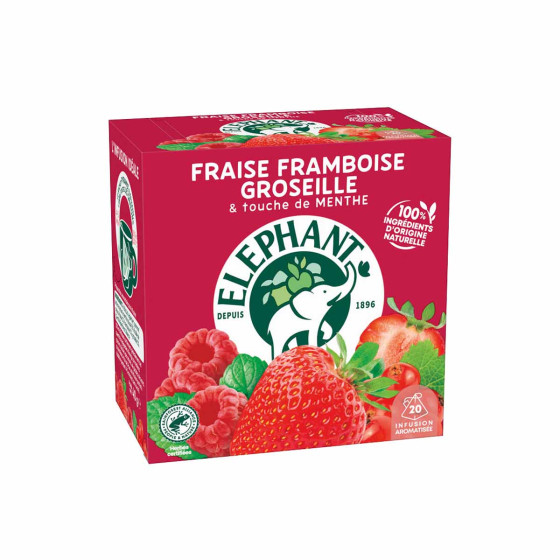 Infusion Éléphant Fruit Rouges Menthe - 20 sachets pyramide