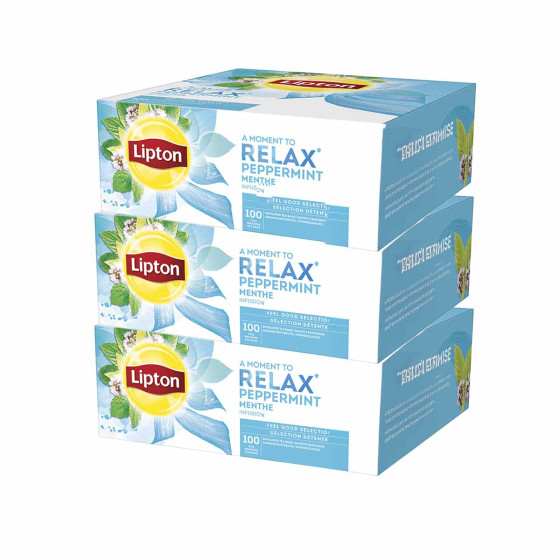 Coffret Infusion Menthe Poivrée Lipton - 3 coffrets - 300 sachets