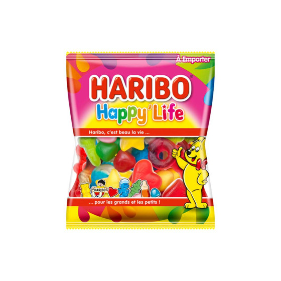 Bonbon Haribo Happy Life 120 gr - Carton Maxi Lot de 30 paquets