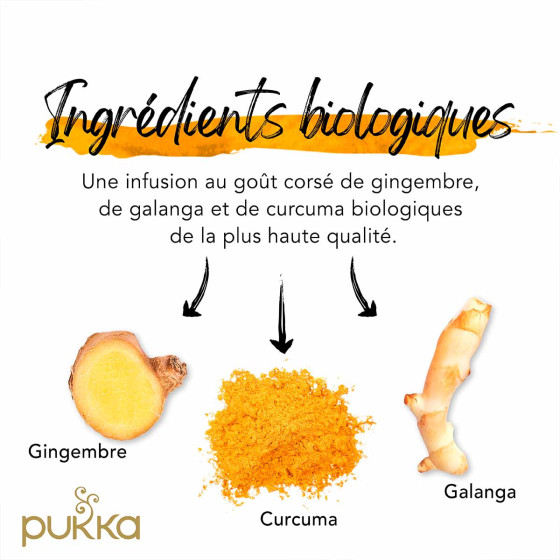 Infusion Bio Pukka Trois Gingembre - 20 sachets