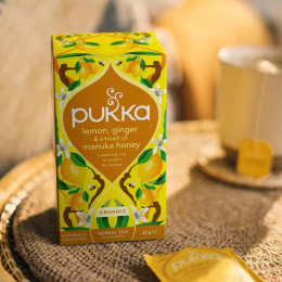 Infusion Bio Pukka Citron, Gingembre et touche de Miel de Manuka - 20 sachets