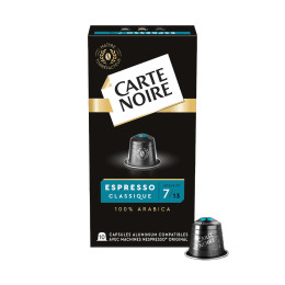 Capsule Nespresso Compatible Café Carte Noire Espresso Classique n°7 - 10 Capsules