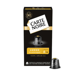 Capsule Nespresso Compatible Café Carte Noire Lungo Classique n°6 - 10 capsules