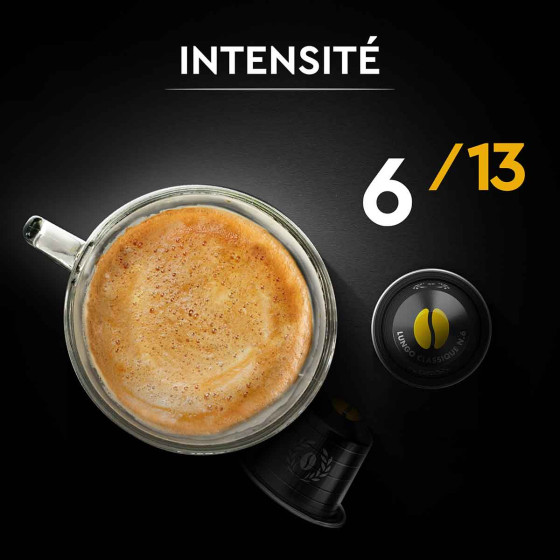 Capsule Nespresso Compatible Café Carte Noire Lungo Classique n°6 - 5 boites - 50 capsules