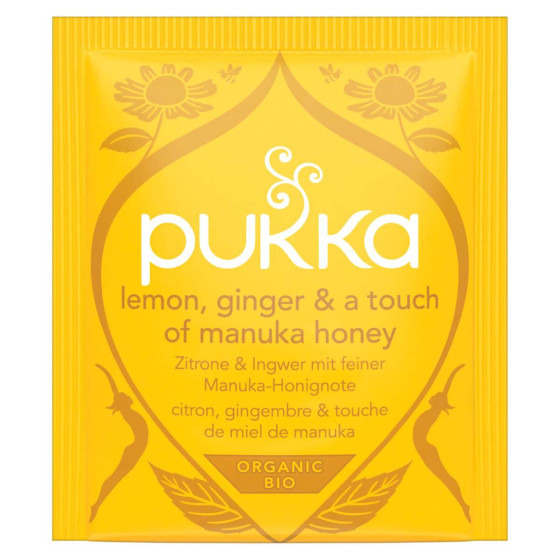 Infusion Bio Pukka Citron, Gingembre et Miel de Manuka - 4 boites - 80 sachets