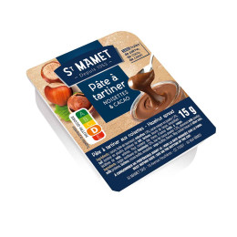 Pate à tartiner St Mamet Noisettes et Cacao Mini portion 15 gr - Carton de 120 barquettes