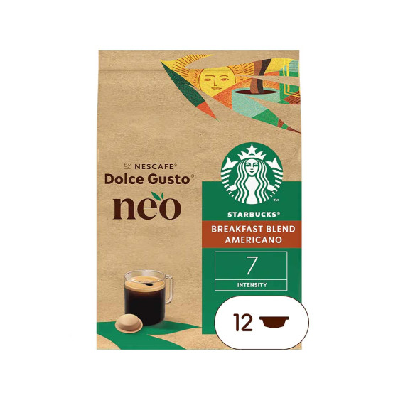Dosettes Nescafé Dolce Gusto NEO Starbucks® Breakfast Blend Americano - 1 boîte - 12 boissons