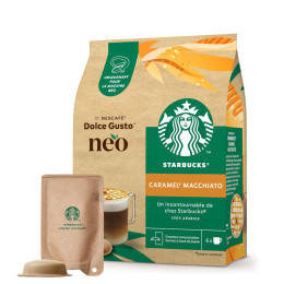 Dosettes Nescafé Dolce Gusto NEO Starbucks® Caramel Macchiato - 1 boîte - 6 boissons
