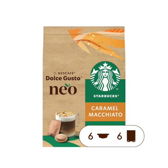 Dosettes Nescafé Dolce Gusto NEO Starbucks® Caramel Macchiato - 1 boîte - 6 boissons