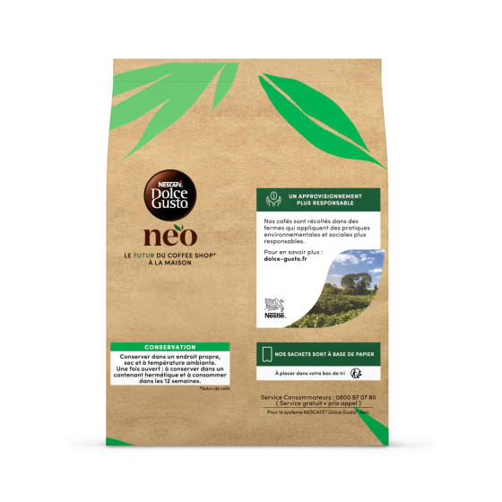 Dosettes Nescafé Dolce Gusto NEO Café au Lait - 1 boîte - 12 sachets