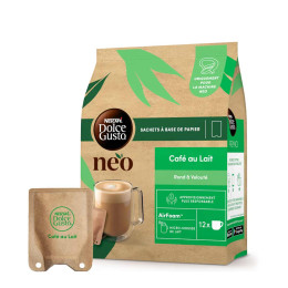 Dosettes Nescafé Dolce Gusto NEO Café au Lait - 1 boîte - 12 sachets
