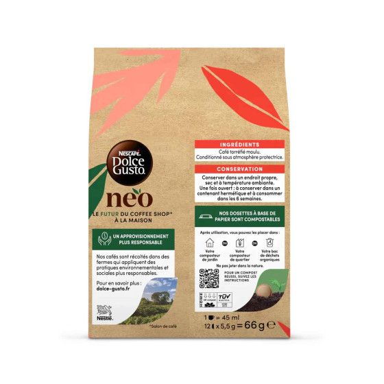 Dosettes Nescafé Dolce Gusto NEO Espresso - 6 boîtes - 72 dosettes