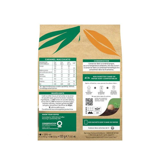 Dosettes Nescafé Dolce Gusto NEO Starbucks® Caramel Macchiato - 5 boîte - 30 boissons