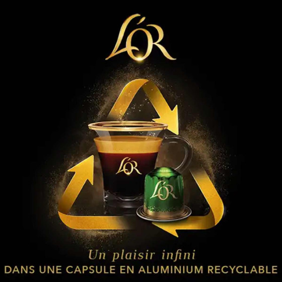 Capsule Nespresso Compatible Café L'Or Espresso Or Absolu - 10 capsules