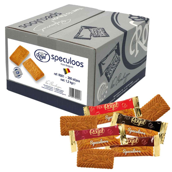 Speculoos Royal - carton de 200 biscuits emballés individuellement