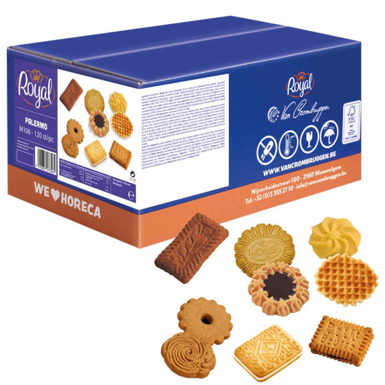 Assortiment de biscuits Palermo Royal - carton de 120 biscuits emballés individuellement