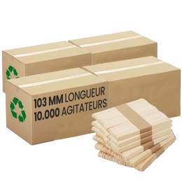 Spatule en bois de hêtre Touillette 103 mm - 10000 spatules