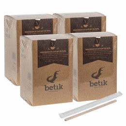Spatule en bois - Touillette 140 mm - 4 boîtes - 2000 spatules emballées individuellement