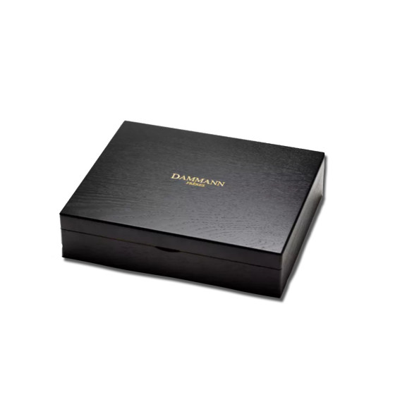 Coffret de Thés Noirs et Verts Dammann Frères 8 variétés - Coffret Noir en Bois - 48 sachets