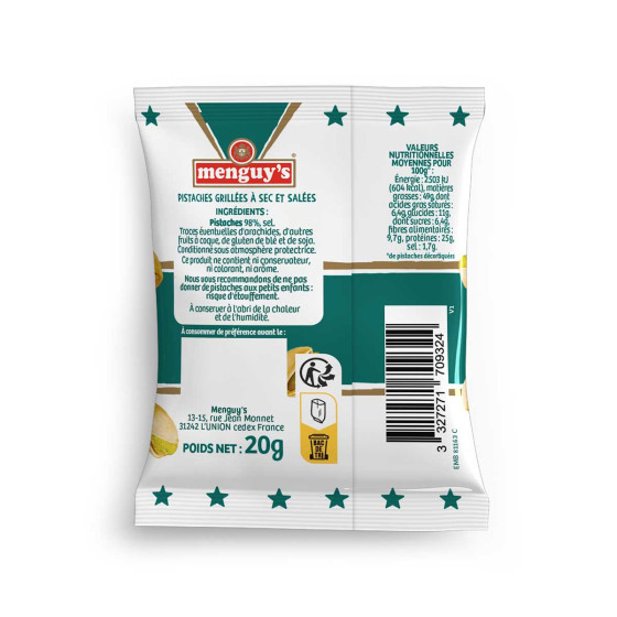 Pistaches Grillées Menguy's - 50 paquets de 20 gr
