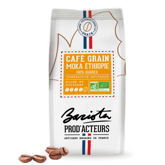 Café en Grains Bio Prod' Acteurs Moka Éthiopie - 1 Kg