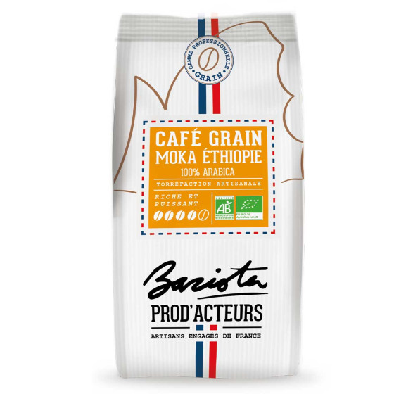 Café en Grains Bio Prod' Acteurs Moka Éthiopie - 1 Kg