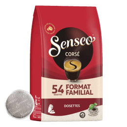 Dosette Senseo Café Corsé -  paquets - 54 dosettes compostables